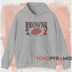 Vintage Cleveland Browns Football Nfl Shirt Grey Hoodie