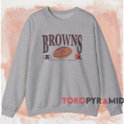 Vintage Cleveland Browns Football Nfl Shirt Grey Sweatshirt