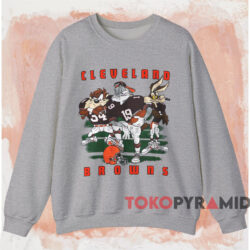 Vintage Cleveland Browns Looney Tunes Shirt 3 Vintage Cleveland Browns Looney Tunes Shirt Grey Sweatshirt