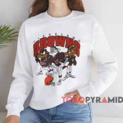 Vintage Cleveland Browns Looney Tunes Shirt White Sweatshirt