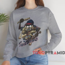 Vintage Cleveland Indians Taz Shirt 3 Vintage Cleveland Indians Taz Shirt Grey Sweatshirt