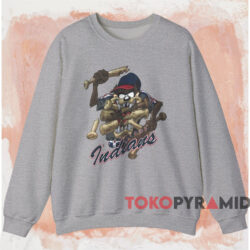 Vintage Cleveland Indians Taz Shirt 4 Vintage Cleveland Indians Taz Shirt Grey Sweatshirt