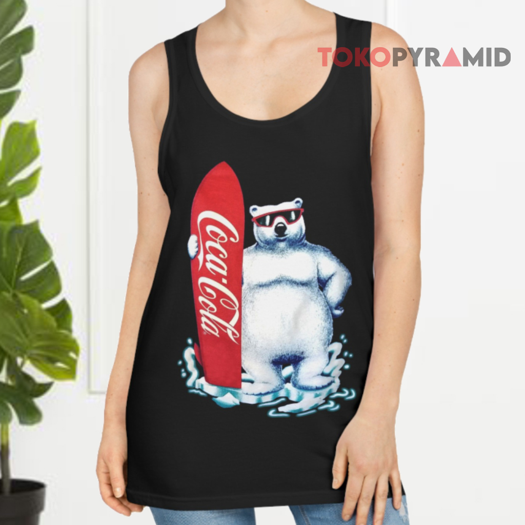 Vintage Coca cola 1995 Surfboard Polar Bear Tank Top Vintage Coca cola 1995 Surfboard Polar Bear Tank Top