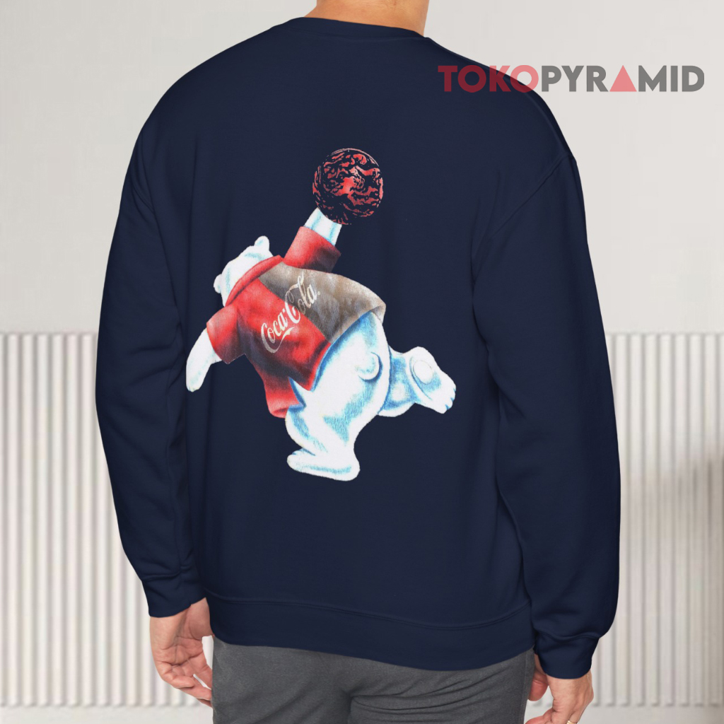 Vintage Coca cola Polar Bear Bowling Sweatshirt Back Vintage Coca cola Polar Bear Bowling Sweatshirt Back