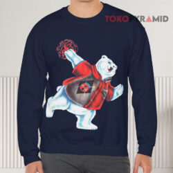 Vintage Coca-Cola Polar Bear Bowling Shirt 3 Vintage Coca cola Polar Bear Bowling Sweatshirt Front