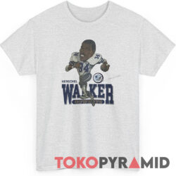 Vintage Dallas Cowboys Herschel Walker 1987 Caricature Signature Tee