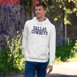 Vintage Dallas Cowboys Spell Out Nike Logo Unique White Hoodie