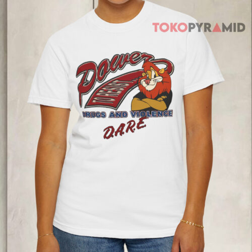Vintage Dare Lion Power To Resist Drugs And Violence White T shirt
