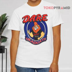 Vintage Dare To Resist Drugs And Violence Graduate White T shirt