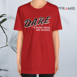 Vintage Dare To Resist Drugs And Violence Red T shirt