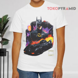 Vintage Dc Comics 1989 Batman Batmobile White T shirt
