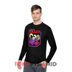Vintage DC Comics Joker Harley Quinn Let's Go Crazy Shirt 4 Vintage Dc Comics Joker Harley Quinn Let's Go Crazy Black Long sleeved
