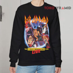 Vintage Def Leppard 1992 The 7-Day Weekend Tour Live Shirt 3 Vintage Def Leppard 1992 The 7 day Weekend Tour Live Sweatshirt