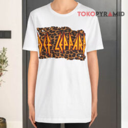 Vintage Def Leppard Leopard Print White T shirt