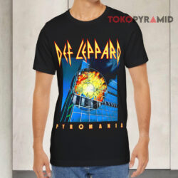 Vintage Def Leppard Pyromania Cut Off Black T shirt
