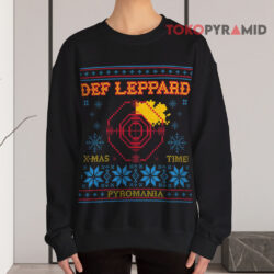 Vintage Def Leppard Pyromania X mas Black Sweatshirt