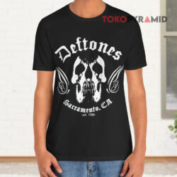 Vintage Deftones Skull Sacramento Ca 1988 Black T shirt
