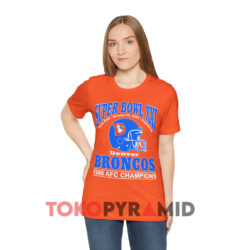 Vintage Denver Broncos 1987 Rose Bowl Orange T shirt