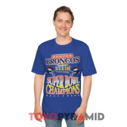Vintage Denver Broncos 1999 Super Bowl Shirt 3 Vintage Denver Broncos 1999 Super Bowl Blue T shirt