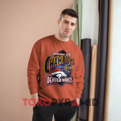 Vintage Denver Broncos Bowl Xxxiii 33 Champions Orange Sweatshirt