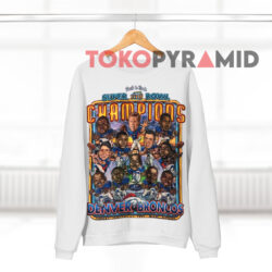 Vintage Denver Broncos Caricature 1999 Nfl White Sweatshirt