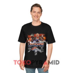 Vintage Denver Broncos Legends Signatures Black T shirt