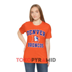 Vintage Denver Broncos Logo 7 Orange T shirt