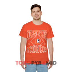 Vintage Denver Broncos Logo Nfl Football Orange T shirt