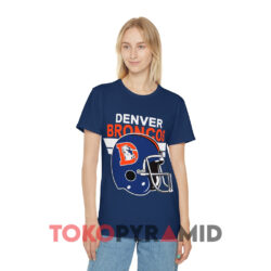 Vintage Denver Broncos Old Logo Navy T shirt