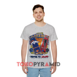 Vintage Denver Vs Atlanta NFL Super Bowl Shirt 3 Vintage Denver Vs Atlanta Nfl Super Bowl 1999 Grey T shirt