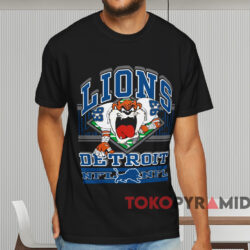 Vintage Detroit Lions Looney Tunes T shirt Black T shirt
