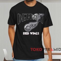 Vintage Detroit Red Wings Logo Shirt Black T shirt
