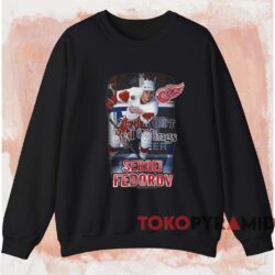 Vintage Detroit Red Wings Sergei Fedorov T-shirt 3 Vintage Detroit Red Wings Sergei Fedorov T shirt Black Sweatshirt