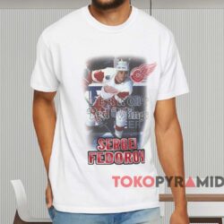 Vintage Detroit Red Wings Sergei Fedorov T shirt White T shirt