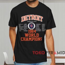 Vintage Detroit Tigers 1984 World Series Champions Shirt Black T shirt