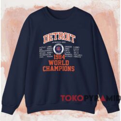 Vintage Detroit Tigers 1984 World Series Champions Shirt 3 Vintage Detroit Tigers 1984 World Series Champions Shirt Navy Sweatshirt