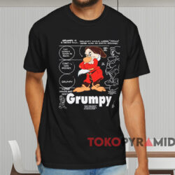 Vintage Disney Grumpy Dwarf T shirt Black T shirt