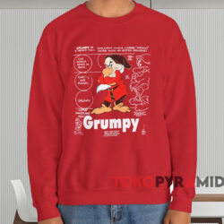 Vintage Disney Grumpy Dwarf T-shirt 4 Vintage Disney Grumpy Dwarf T shirt Red Sweatshirt