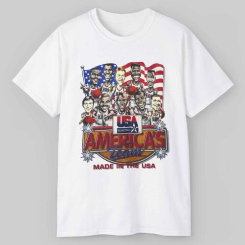 Vintage Dream Team Usa Basketball 1992 America’s Team Made In The Usa T shirt