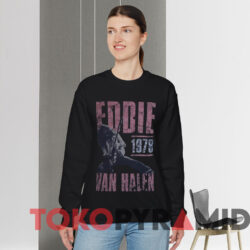 Vintage Eddie Van Halen 1978 Concert T shirt Black Sweatshirt