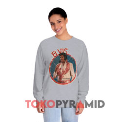 Vintage Elvis Live In Concert Iron On Shirt 2 Vintage Elvis Live In Concert Iron On Grey Long sleeved