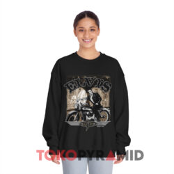 Vintage Elvis Presley Tcb Motorcycle Black Sweatshirt