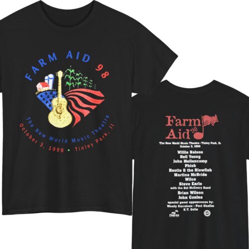 Vintage Farm Aid 98 Concert Shirt 2 Sided