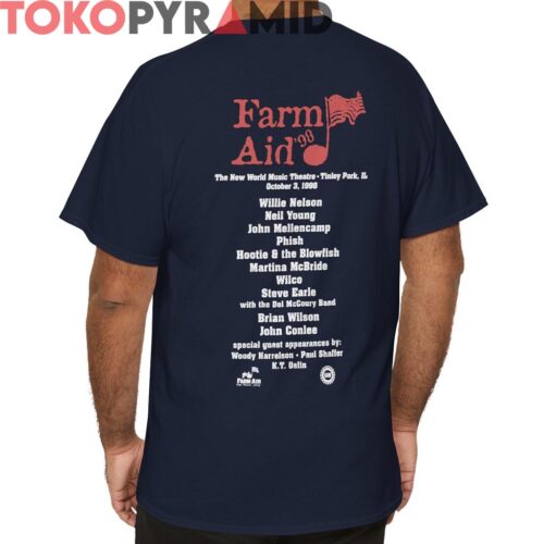 Vintage Farm Aid 98 Concert Shirt 2 Sided