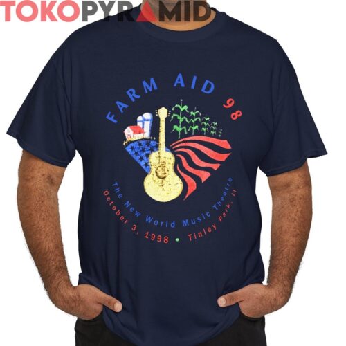 Vintage Farm Aid 98 Concert Shirt 2 Sided