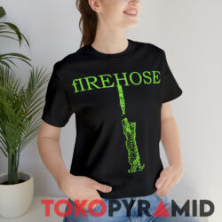 Vintage fIREHOSE Cat and Hose Tour T-shirt 2 Vintage Firehose Cat And Hose Tour Woman Black Shirt