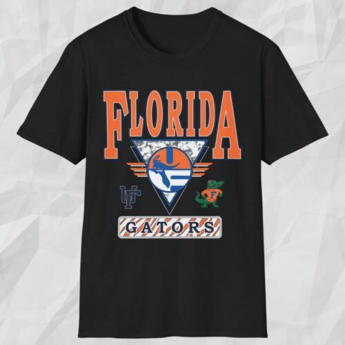 Vintage Florida Gators Retro Triangle Logo Shirt Black T shirt