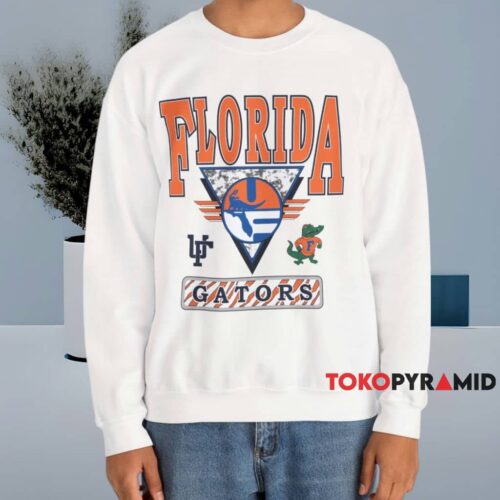 Vintage Florida Gators Retro Triangle Logo Shirt White Sweatshirt