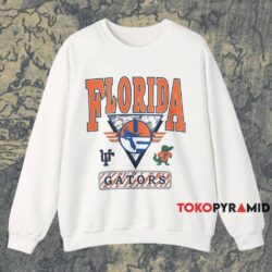 Vintage Florida Gators Retro Triangle Logo Shirt White Sweatshirt