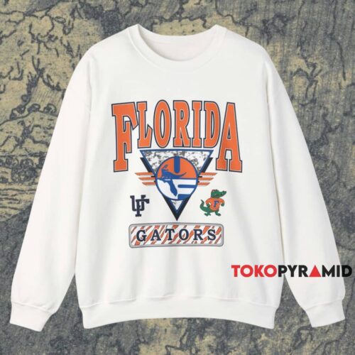 Vintage Florida Gators Retro Triangle Logo Shirt White Sweatshirt
